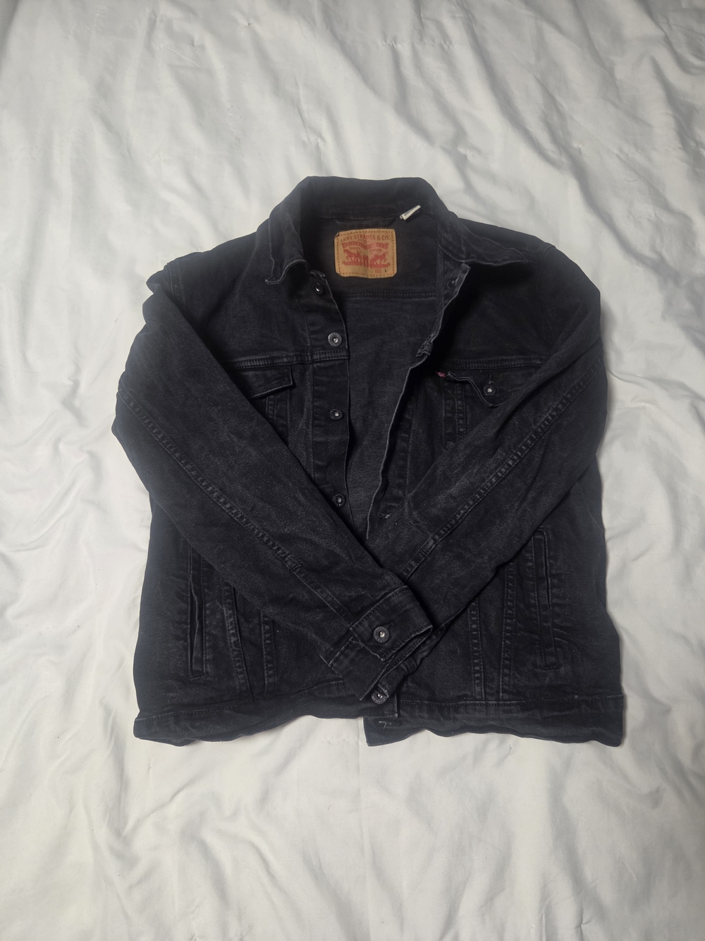 Levi's Black Denim Trucker Jacket - Classic Men's Shirt Jacket